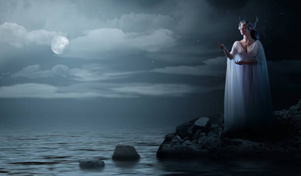 istock Elven girl on sea coast 674694802