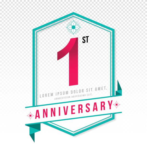 Anniversary emblems template design Anniversary emblems 1 anniversary template design 1st base illustrations stock illustrations