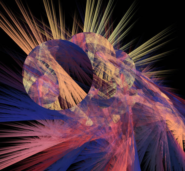 크리에이 티브 디자인에 대 한 3d 추상 프랙탈 그림 배경 - fractal nebula infinity backgrounds stock illustrations
