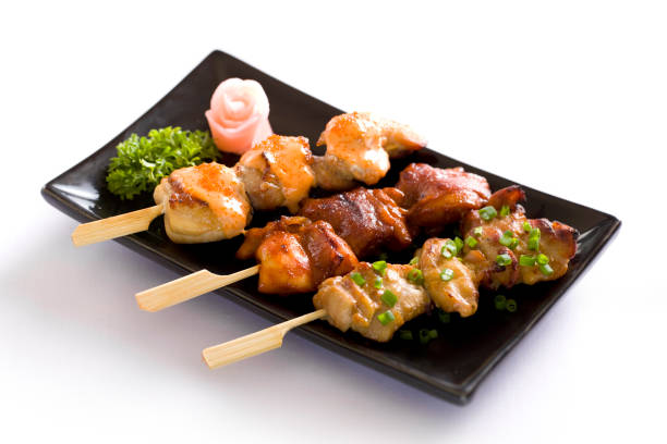 japon şiş - yakitori stok fotoğraflar ve resimler