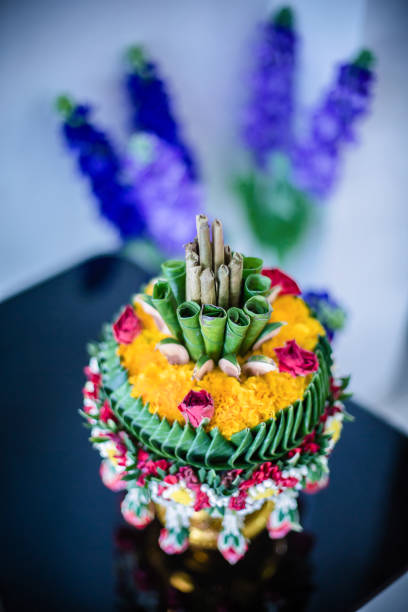 istock Flower tray for Thai traditional wedding 674711722