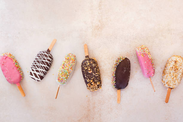 istock Assortment of Ice cream and  fruit bars 674714140