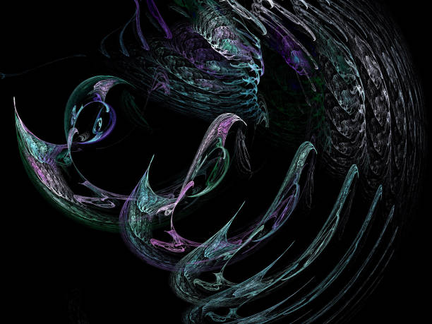 istock image of one Digital Fractal on Black Color 674714286