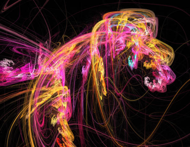 istock image of one Digital Fractal on Black Color 674714572