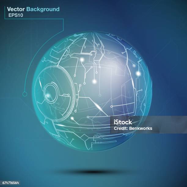 Vector Tech Sphere Tech Sphere Design Stock Illustration - Download Image Now - Abstract ...