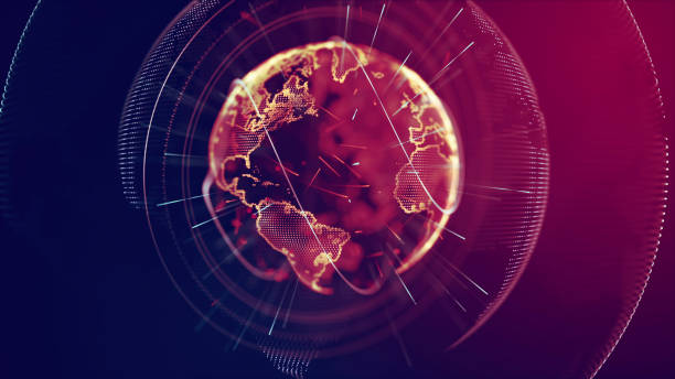 istock Digital design of a global network 674717394