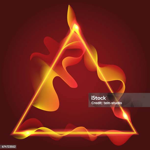 Triangle Pattern Firer Triangle Fire Template Design Stock Illustration - Download Image Now ...