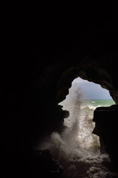 View on Hercules Grotto near Tangier View on Hercules Grotto near Tangier, Morocco hercules beetle stock pictures, royalty-free photos & images