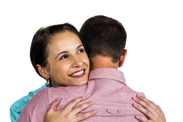 istock Beautiful woman hugging boyfriend 674724358