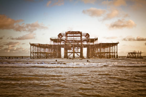 istock Ruin in sunset close to the Brighton pier 674730324