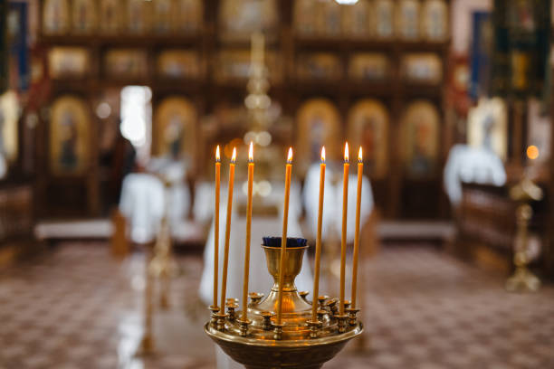 istock Preparation for wedding ceremony in orthodox church 674736916