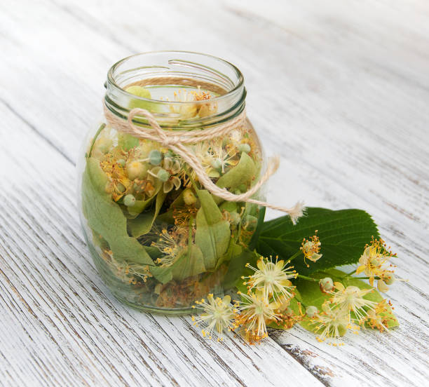 istock linden flowers in a jar 674743210