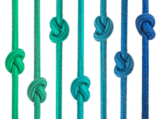 istock group of ropes with knots in a row 674743604