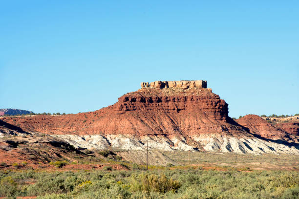 Large colorful mesa in Utah. stock photo