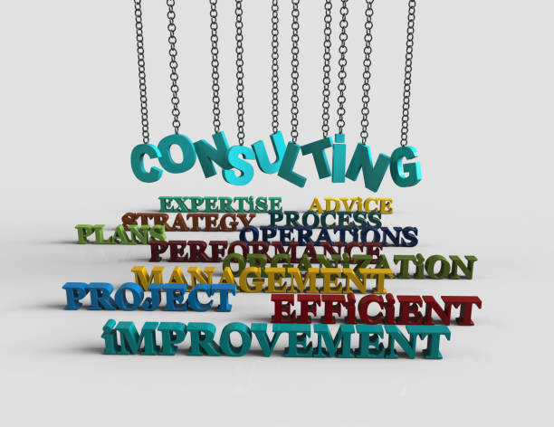 istock Consulting hanging word on chain 674753752