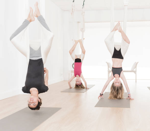 istock Aerial Yoga class for children 674756500