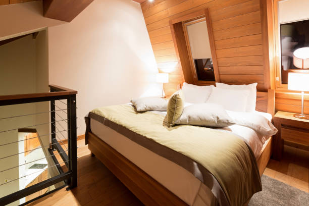 istock Hotel apartment, bedroom interior 674756646