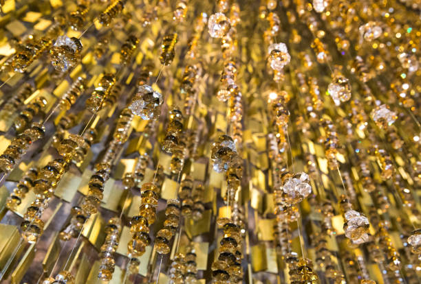 istock Golden glitter christmas abstract background 674757122