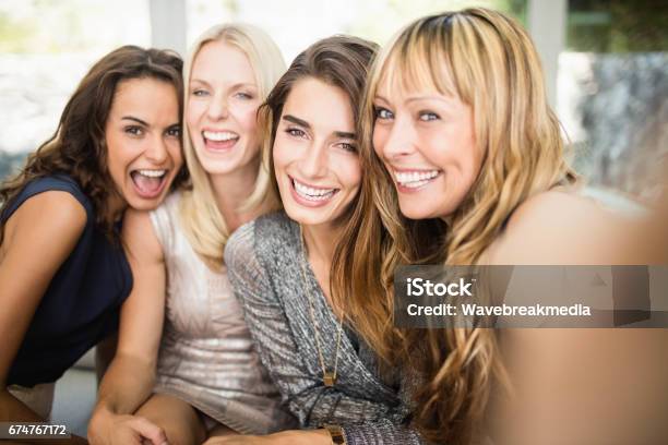 Group Of Beautiful Women Having Fun Stock Photo - Download Image Now - Women, Group Of People, Party - Social Event