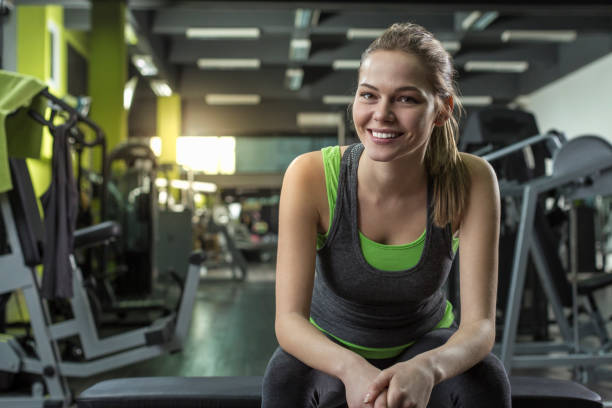 istock Women taking a brake after workout in gym 674772624