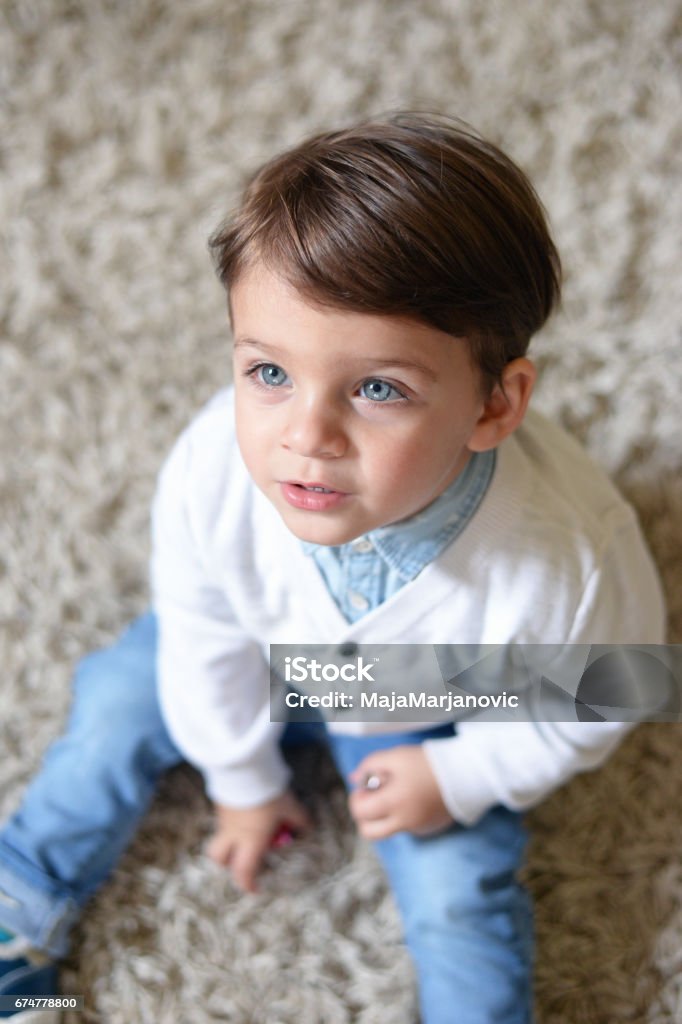 Portrait Of Beautiful Little Boy With Blue Eyes Stock Photo - Download  Image Now - Beautiful People, Blue Eyes, Boys - iStock