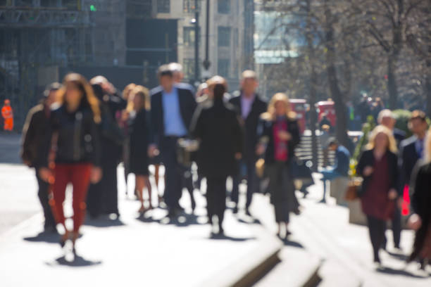 istock Business people walk blurred image for background. London, UK 674792942