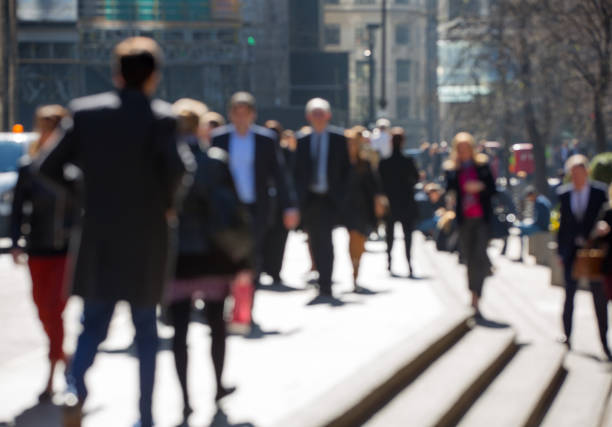 istock Business people walk blurred image for background. London, UK 674796450