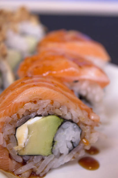 istock Sushi prepared for eating in restaurant 674796604