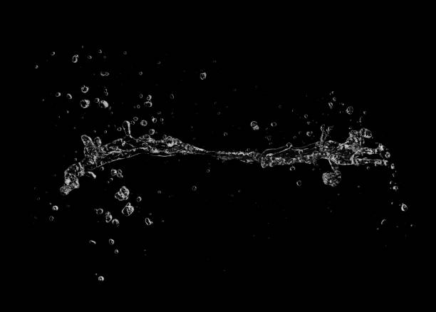 istock Water Splash isolated on black background 674800360