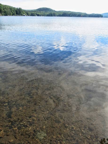 istock Adirondack Racquette Lake, Copy Space, Rocks in Clear Reflective Water 674823892