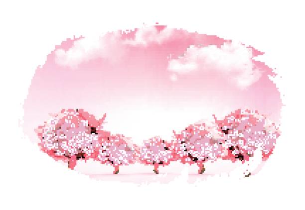 Beautiful Spring Nature Background With Trees Vector Stock Illustration -  Download Image Now - iStock