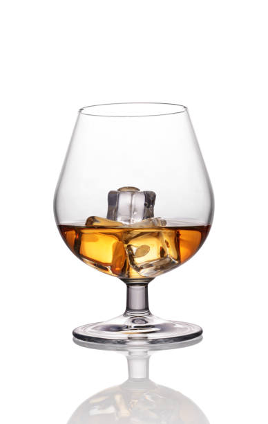 istock Glass of strong alcoholic drink scotch whiskey 674835770