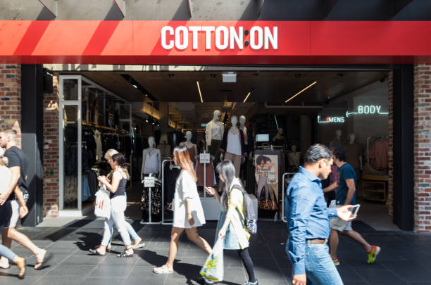 Melbourne,, Australia - February 23, 217: Cotton On is an Australian fashion group with almost 1200 stores. It specializes in fast fashion, often with controversial slogans.