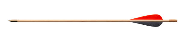 Wooden arrow Wooden arrow. Image made ​​using two photos at native resolution. arrow bow and arrow stock pictures, royalty-free photos & images