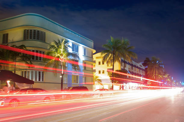 istock Ocean Drive by the beach in Miami 674867416