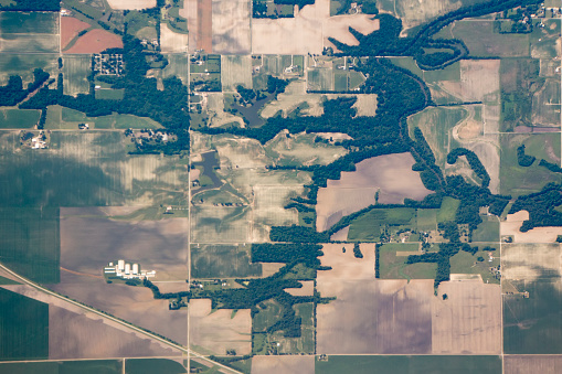 Farmland in the central United States.