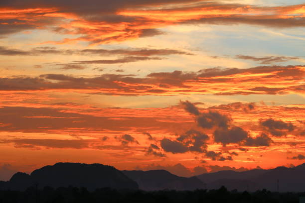 istock sky in sunset  and motion cloud, beautiful colorful evening nature  space for add text 674874164