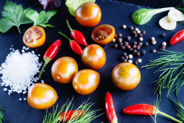 istock Vegetables mix on the stone plate 674874338