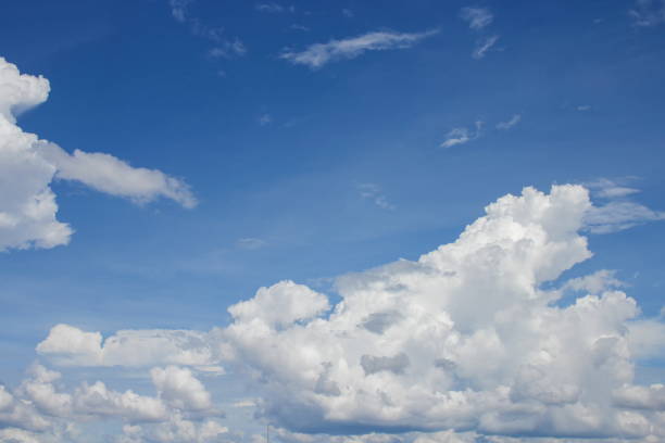 istock blue sky with big white cloud, and  raincloud in nature for background beautiful 674874970