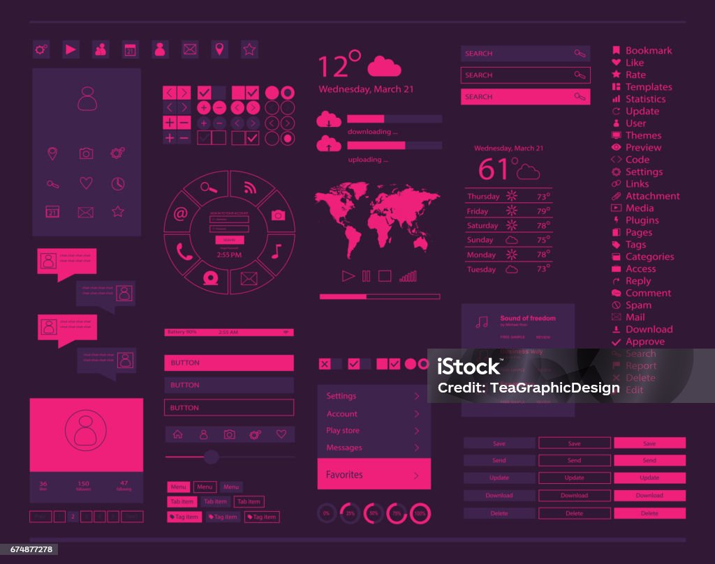 User Interface Design Vector Ui Ux Stock Illustration - Download Image ...
