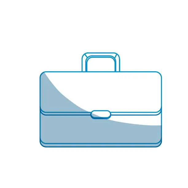 Vector illustration of contour suitcase to save business documents