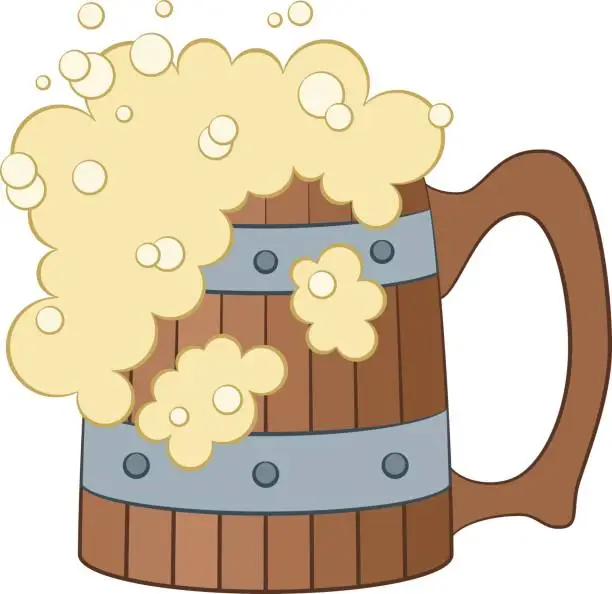 Vector illustration of Beer Mug, Isolated