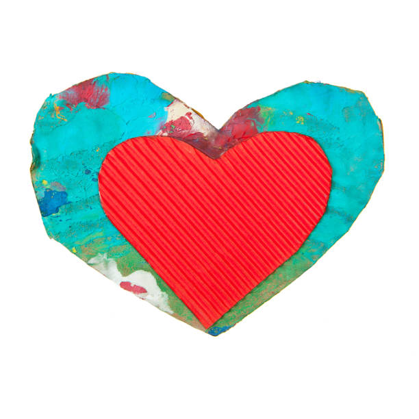 istock Color cardboard heart isolated 674923704