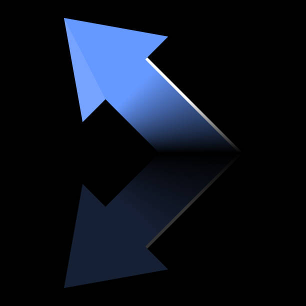 istock Arrow blue symbols on a black background,business design, vector illustration 674927212