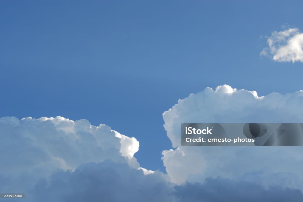 Clouds in the Spanish sky Sky, blue, clouds, white, grey Blue Stock Photo