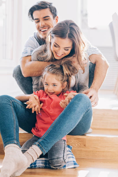 istock Happy loving family at home 674930104