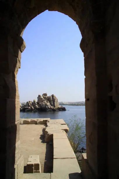 Elephantine are an island in the river the Nile and are part of Aswan