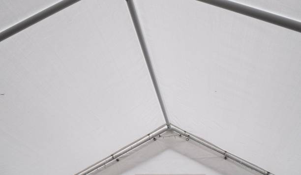 istock inside roof view large white marquee tent 674942742