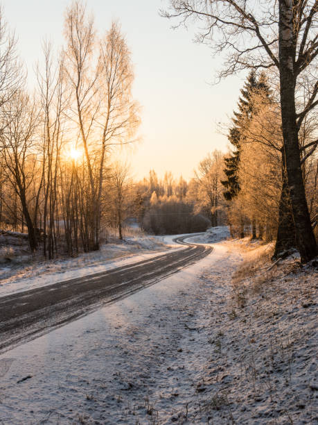 istock empty road in the countryside in winter 674948964