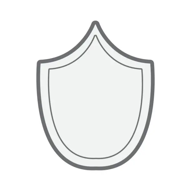 Vector illustration of line security shield to protect things